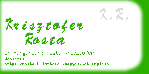 krisztofer rosta business card